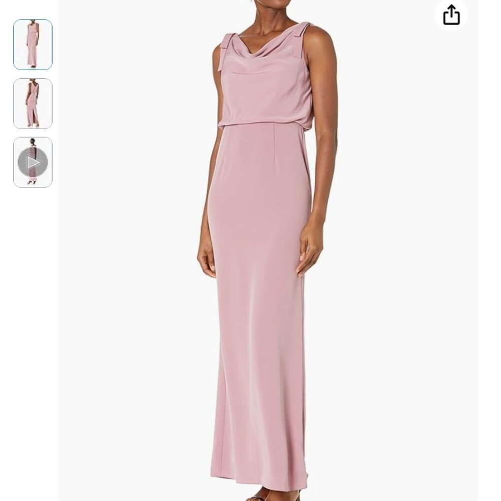 Adrianna Papell Women's Cowl Crepe Dress MauveLilac Rose Pink wedding bridesmaid